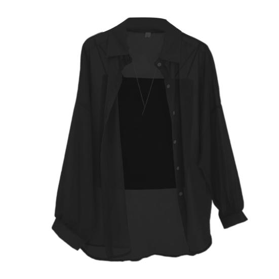 Women's Spring Summer Shirt Sheer Summer Shirt Loose Large Size Shirt
