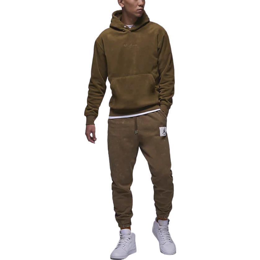 Jordan Solid Color Logo Hoodie Men Tops Brown DV1572-385