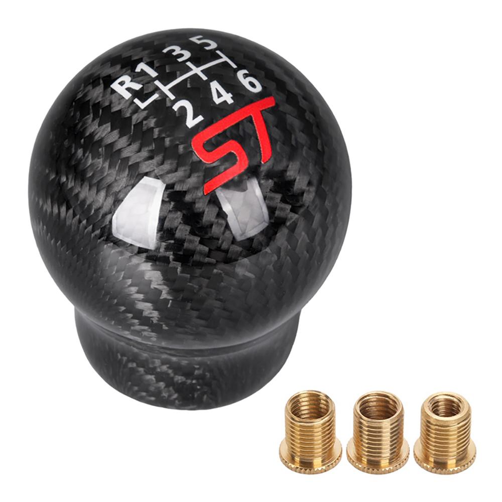 Universal carbon fiber shift knob, metal shift lever handle, 5-speed/6-speed shift lever head, RS ST GR gear shift head