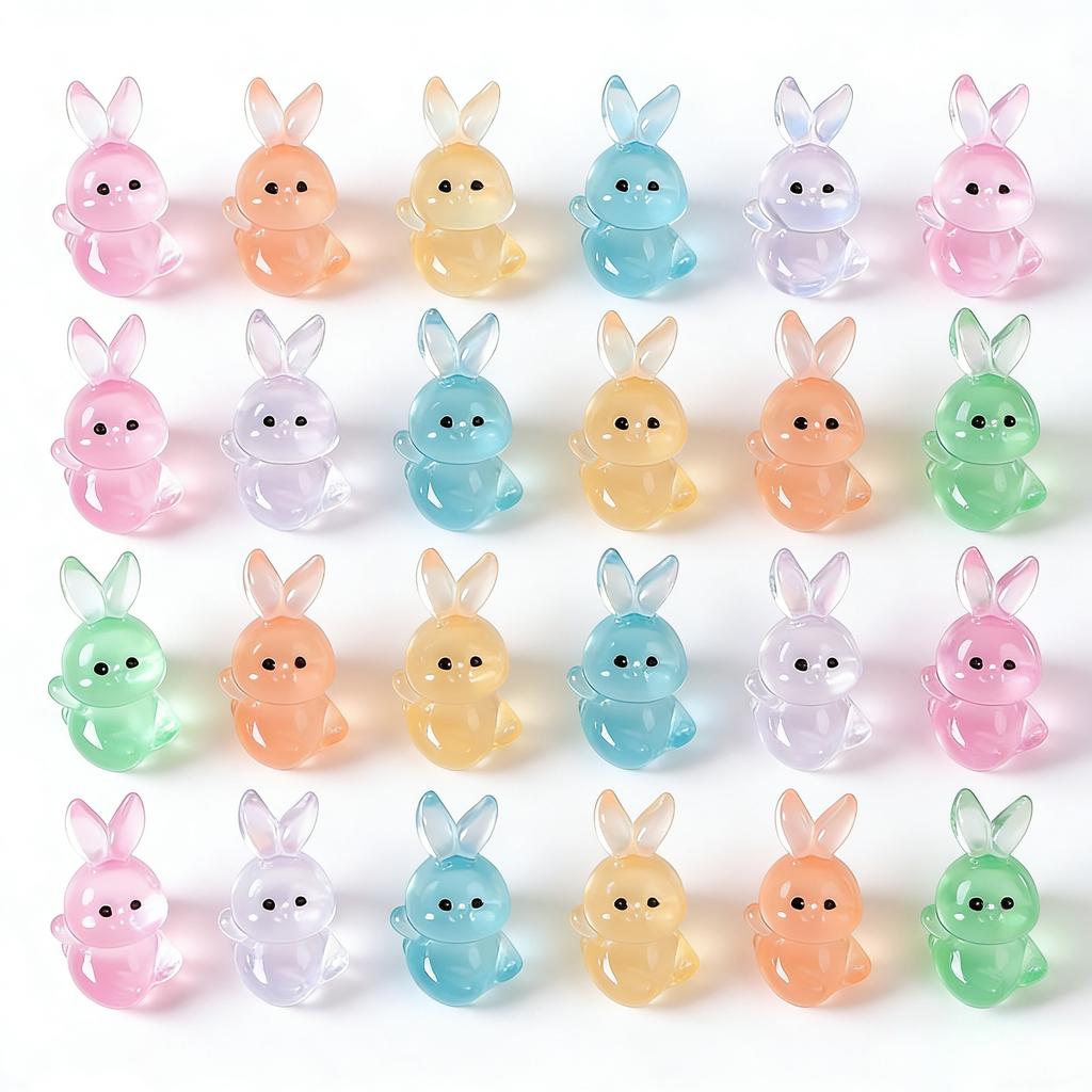10-30pcs Bunny Miniatures Figurines Rabbit Miniature Easter Garden Landscape Garden Bunny for Easter Accessorie Dollhouses Decor