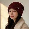 Loose Big Head Circumference Knitted Hat Winter Warm Knitted Stacking Hat Women's Thickened Wool Hat