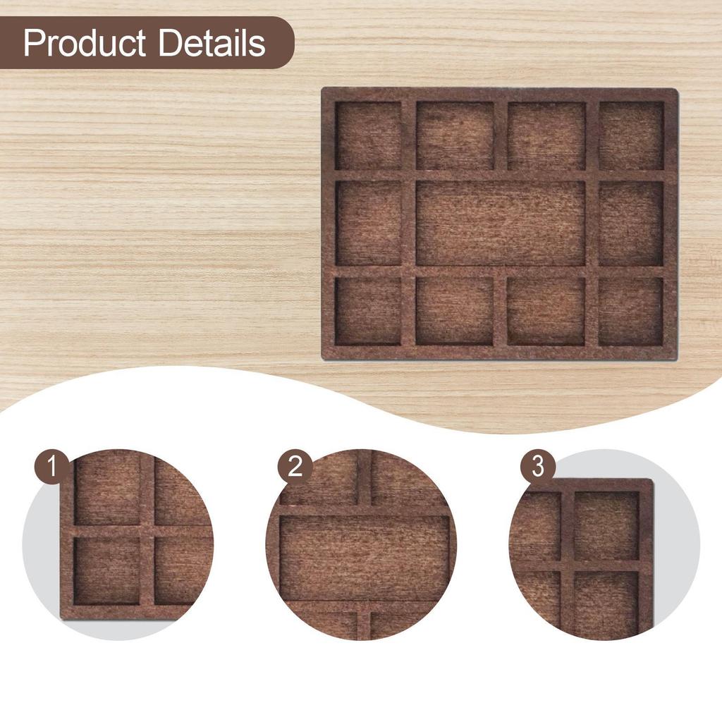 Miniatur Schmuckregal Organisation Kleine Holz Schmuckauslage Tablett Schmuckhalter für Zuhause Büro Puppenhaus Küche Handwerk