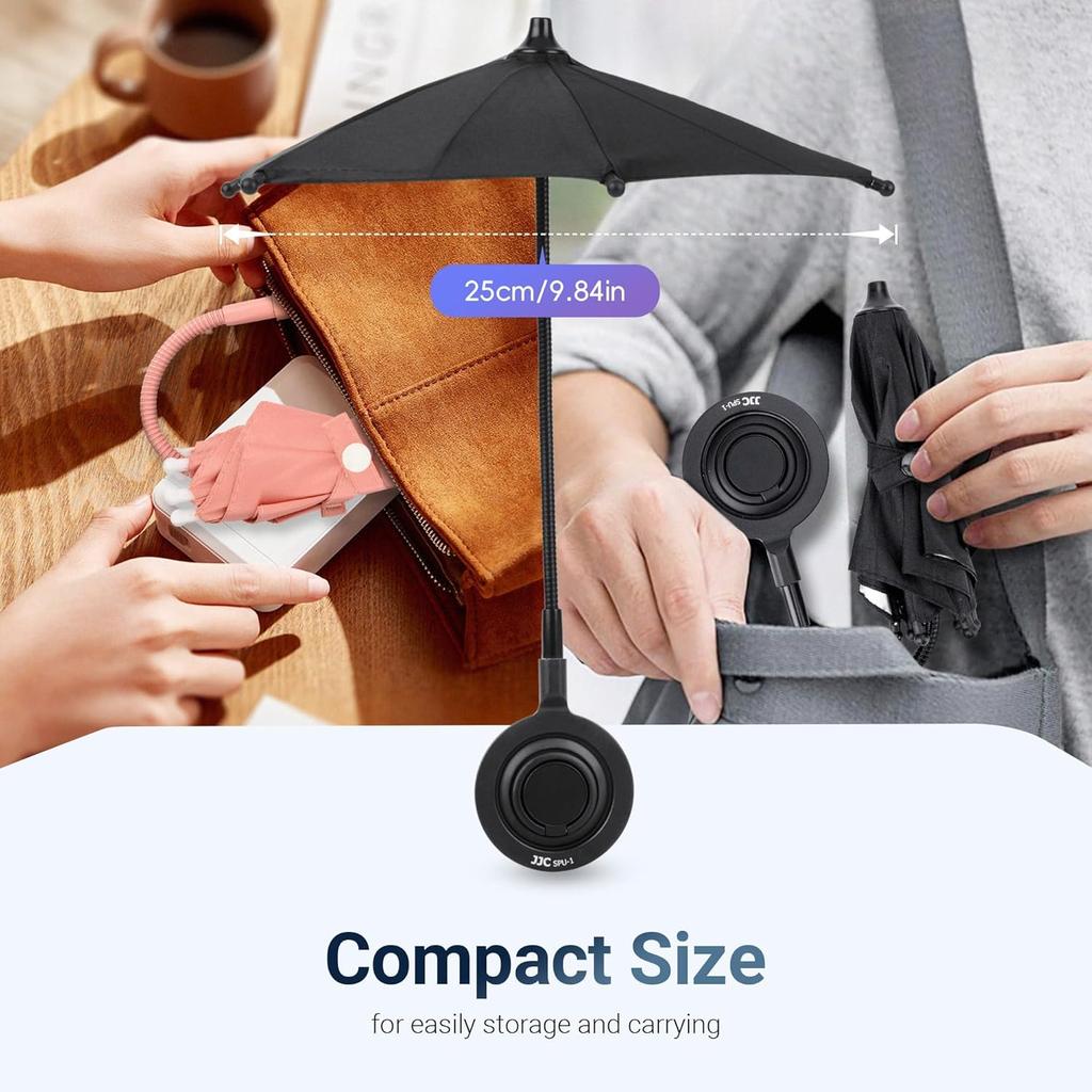 Magnetic Phone Umbrella for Sun,Outdoor Phone Sun Shade Shield with Flexible Angle Design & Rotatable Phone Ring,Umbrella for iPhone 17 Air 16 15 14
