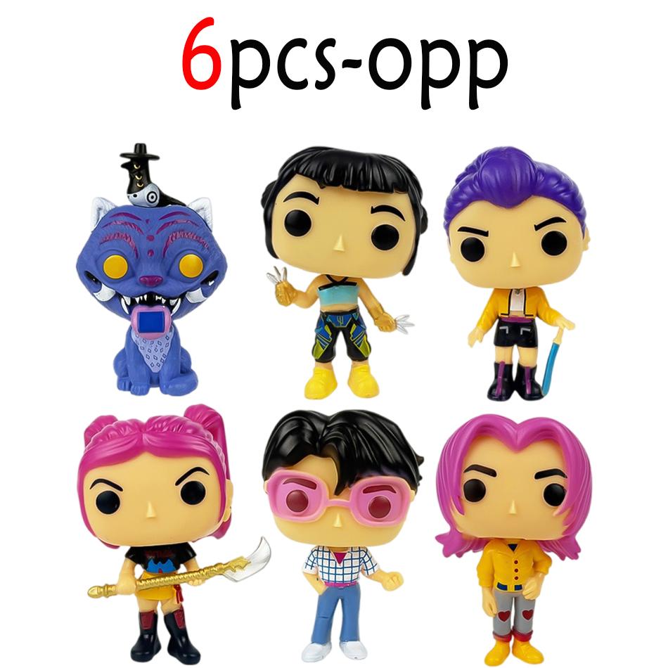 K-pops Demons Hunters Anime Figure Rumi Zoey Mira Saja Boys Action Figure Cosplay Vinyl Ornament Figures Toy Fan Gifts