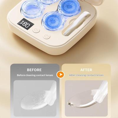 Contact Lens Cleaner Machine Portable With Type C Charger Soft Lens Cleaning Device For Men Women Adults Home Travel Daily Use