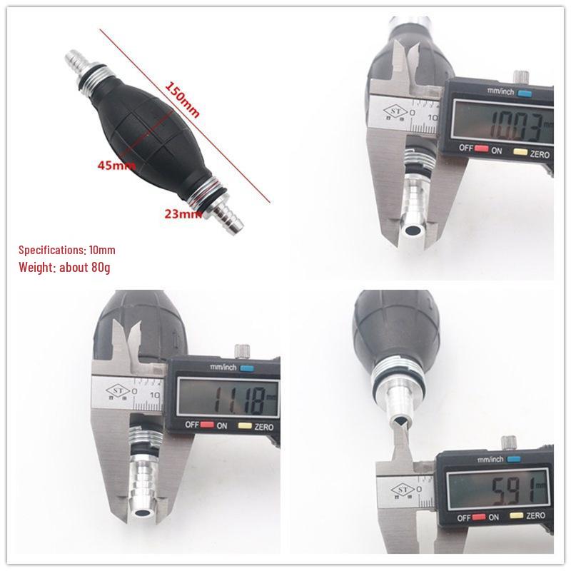 Aluminum Alloy One-Way Car/Boat Hand Squeeze Oil Pump - Suction Oil Extractor for Gasoline (6/8/10/12 Mm)