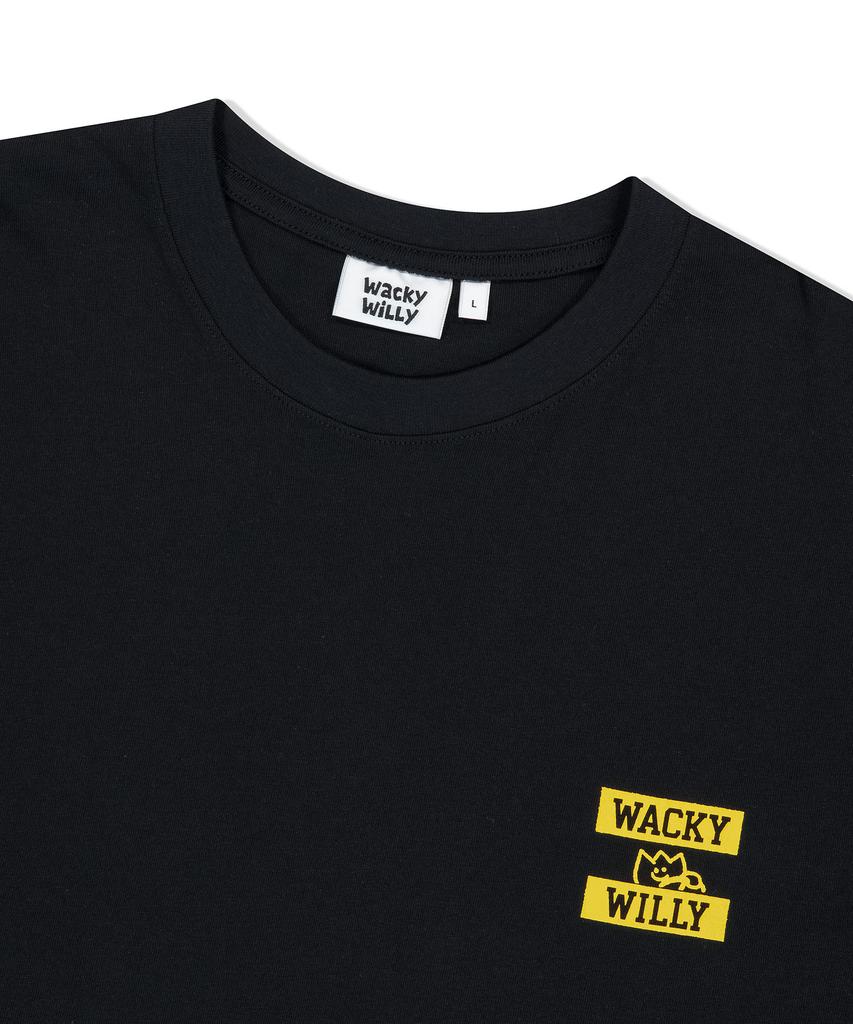 WACKY WILLY Kiki Driving Graphic Short Sleeve T-Shirt Black