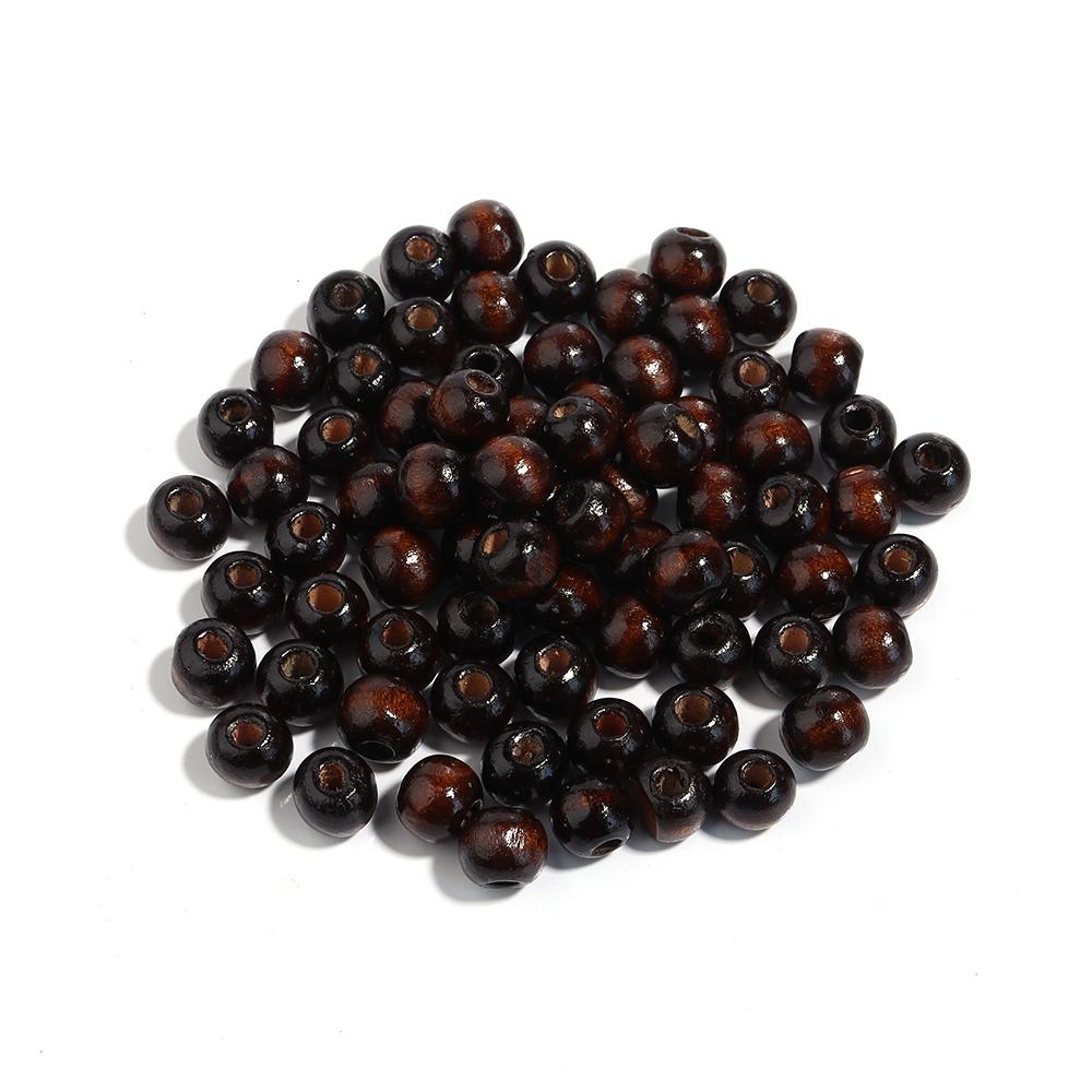 8 10 12mm Natural Wooden Beads Large Hole Loose Spacer Round Bead For Jewelry Making Diy Craft Bracelet Necklace Toy Accessories