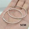 Women's Versatile Large Hoop Earrings - Trendy Personality In Black, Gold, Silver; Non-Piercing Ear Clips for Nightclubs