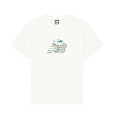 New Balance T Shirt Unisex Sea Salt White AMT52340-SST