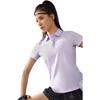 Li-Ning Fitness Series Simple Solid Color Casual Short Sleeve Polo Shirt Women tops White APLU256-1