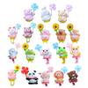 Cartoon Windmill Car Decoration with Soft Doll Cute Rotary Ornament for Dashboard Handlebar & Vent Solar/Manual Spin Fun Summer Gift for Car Bike