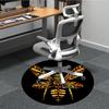 1 Stück Biene Kunst Büro Runder Teppich, Matte Geeignet Für Büro, Unter Bürostühlen Schlafzimmer Wohnzimmer Heimdekoration, Zimmer Deko