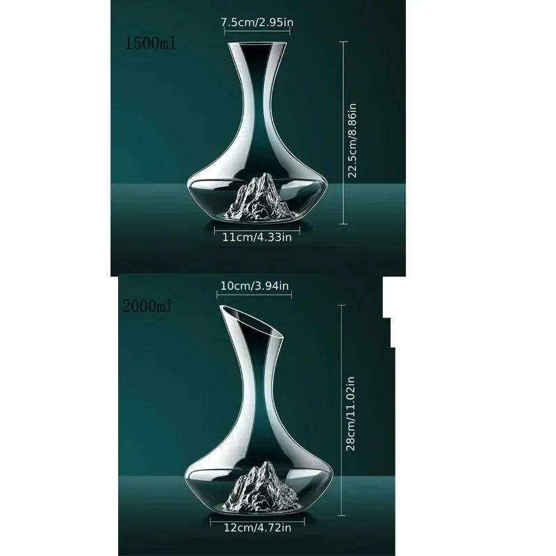 2000ml Rode Wijn Karaf Kristalglas Rode Wijnen Whisky Wijnen Wijn Snelle Waterval IJsberg Dispenser Rode Wijnen Ketel
