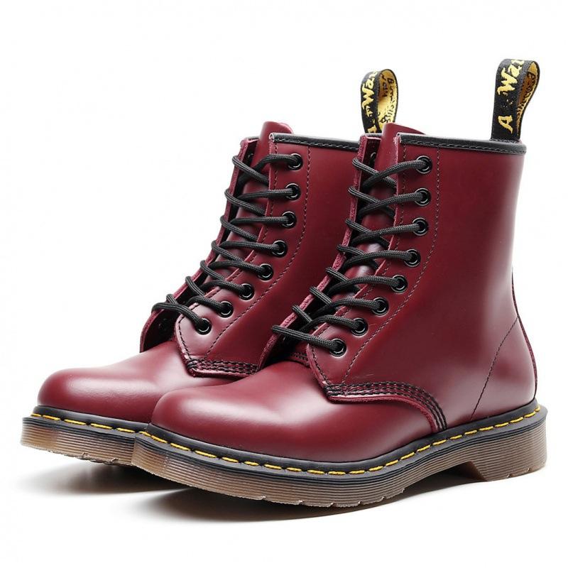 1 Martin Boots Classic Soft Leather British Style Short Boots NAPPA Leather Boots Round Head