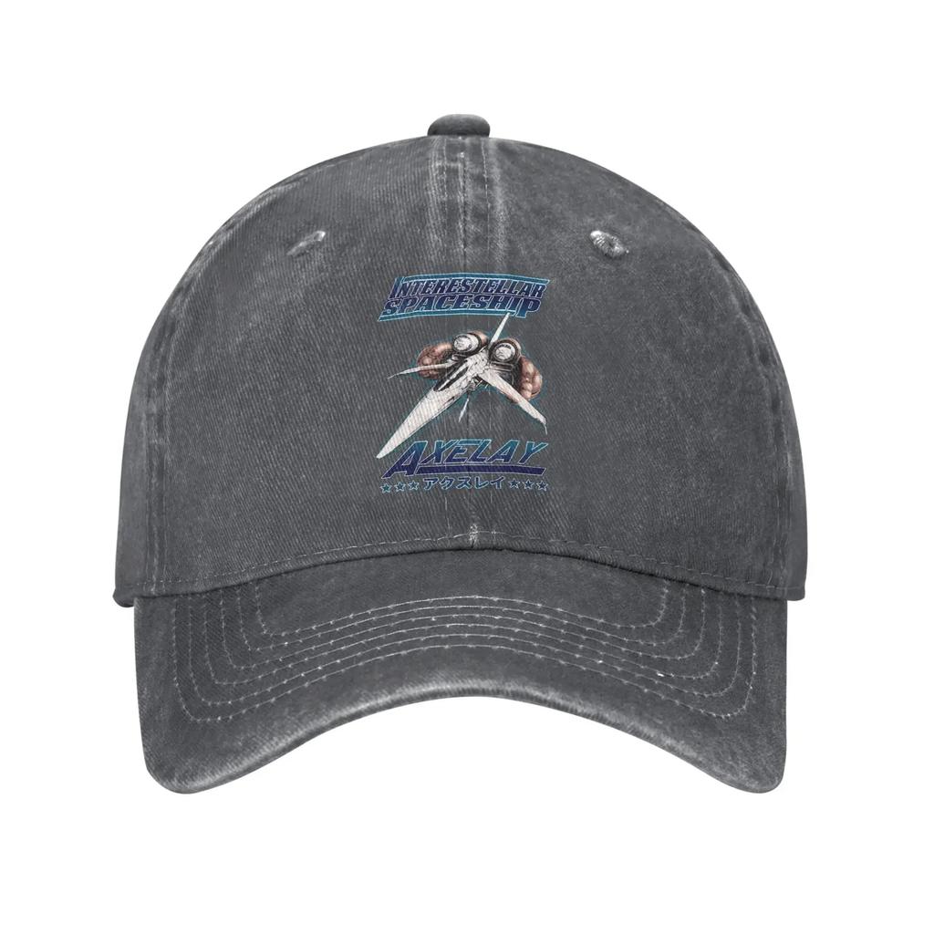 Washed Baseball Cap Interstellar Spaceship Axelay Summer Hip Hop Hats For Couple Women Casual Outdoor Sport Sun Baseball Caps