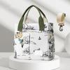 Portable Waterproof Mommy Handbag Printing Solid Color Baby Diaper Bag Large Capacity Oxford Baby Care Bag Women