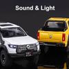 1:24 Scale POER Car Model Toy Alloy Diecast Free Wheeling Shock Absorption Sound Light Off-road Pickup Truck Models for Kids