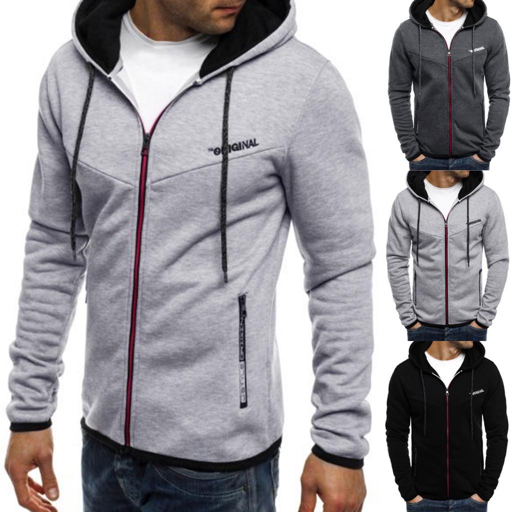 

Мужская осенне-зимняя спортивная одежда на молнии, повседневный пуловер с принтом, блузка с длинными рукавами