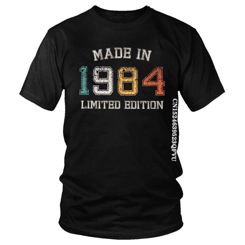 Born In 1984 Tshirts Men Men Streetwear T Shirts Made In 1984 Birth Year EMO Men  Tshirt Cotton Oversized Tee Tops Clothes