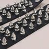 Punk Exaggerated Bracelets with Pointed Nails and Rivets Three Rows of PU Leather Bracelet Bar Accessories Women's Bracelets