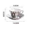 Oeny Ceramic Petal Pearl Coffee Cup & Saucer Set