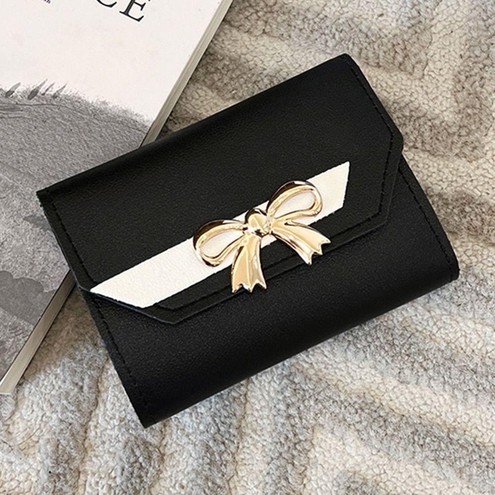 Fashion PU Leather Women Wallet Foldable Small Short Coin Purses Card Holder Ladies