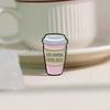 Powered By Iced Coffee Enamel Pins Custom Morning Wine Brooches Lapel Badges Funny Coffee Mind Jewelry Gift for Kids Friends