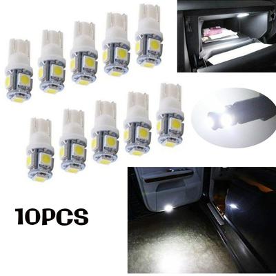 10Pcs Set T10 Car Lights 194 168 2825 5050 5SMD LED Bright Lamp Bulb Replacement