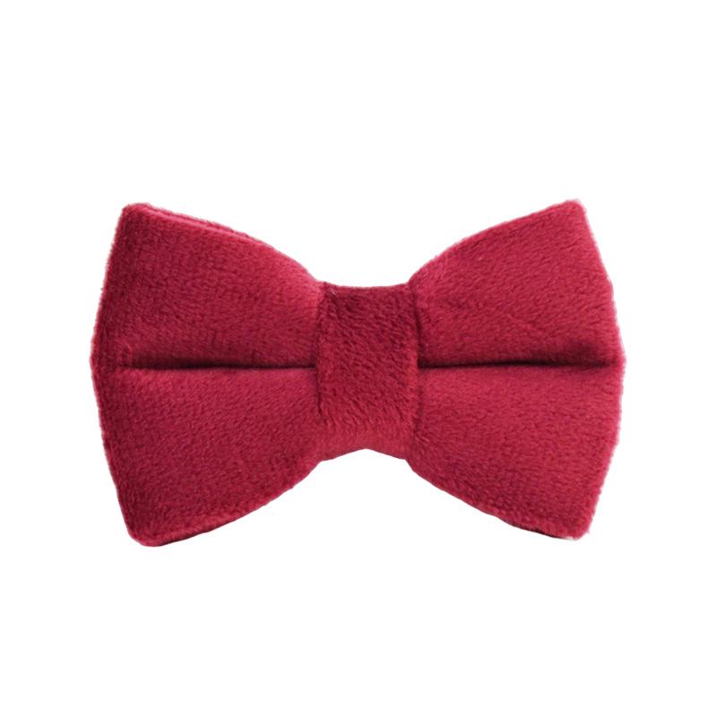 Wine Red Cat Collar with Cute Bell and Bowtie Scarf Small