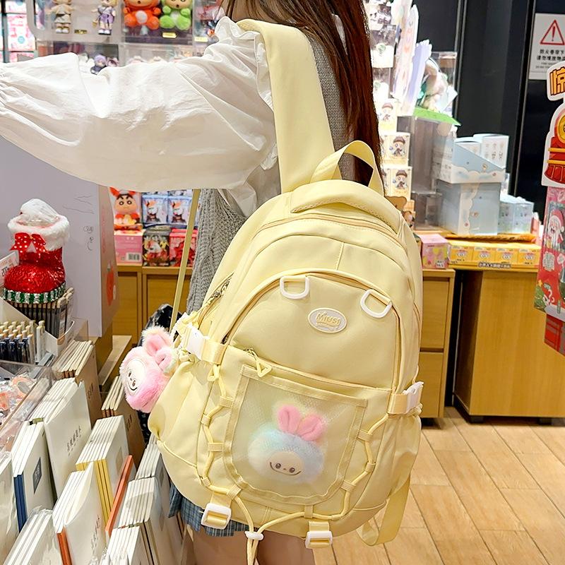 Elementary school children's schoolbag Girls junior high school students splicing cartoon backpack fashion backpack