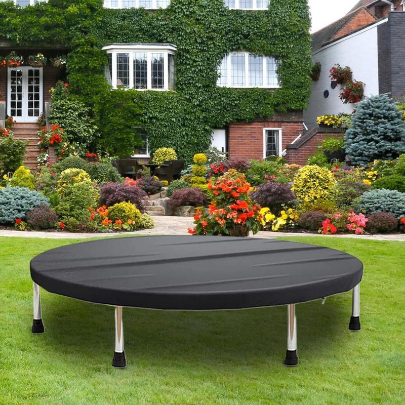 Trampolinabdeckung Rund Regenfest Trampolinschutz Abdeckungen Wetterfest Unterhaltungsgeräte Zubehör Für Hinterhof Park