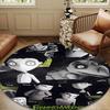 Wednes-day Gothic  Round Rug for Livingroom,Bedroom, Palyroom, Chair Rug, Area Rug, Circle Carpet, Large Size Fan Christmas Gift