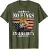 No Kings In America Since 1776 Bald Eagle Flag USA Freedom 4th Of  July T-Shirt