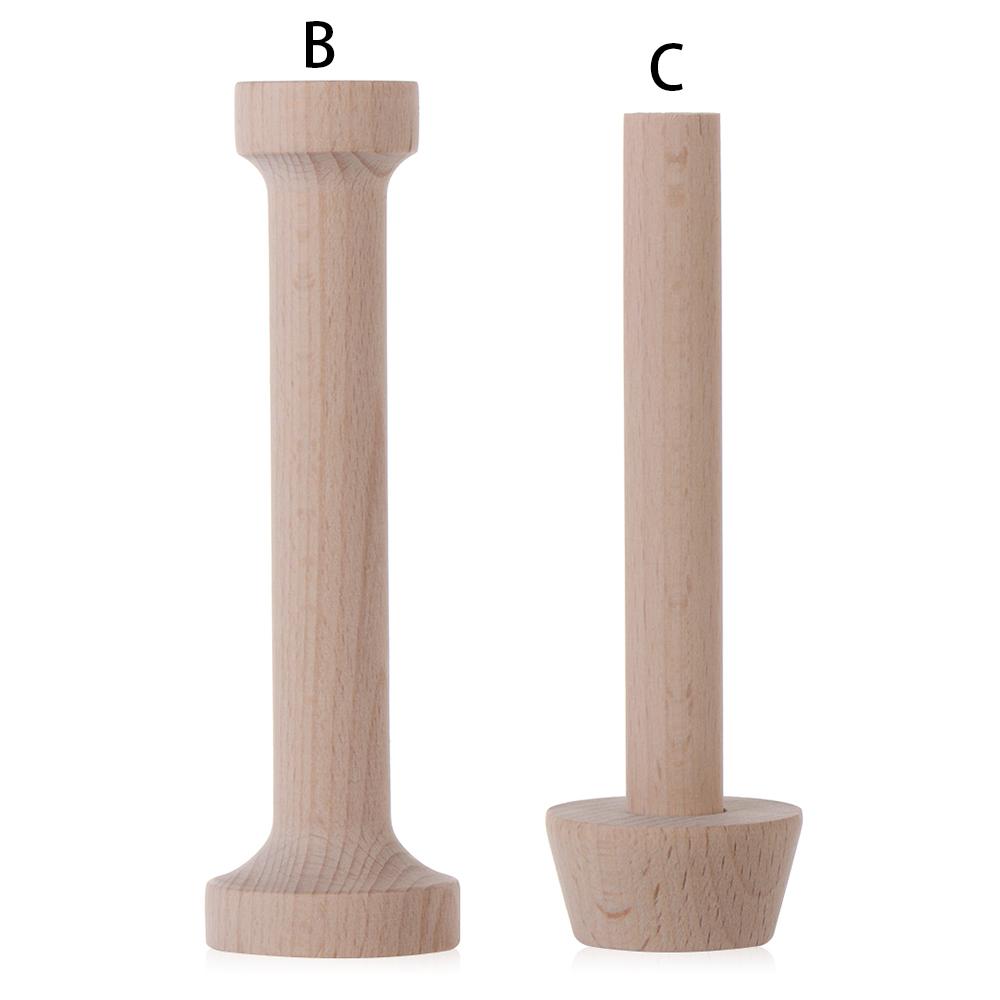 New Baking Supplies Double Side Wooden Cake Tools Egg Tart Tamper Pastry Pusher