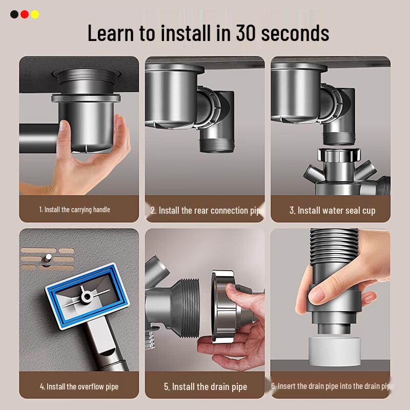 JROR Kitchen Sink Drain Pipe Kit