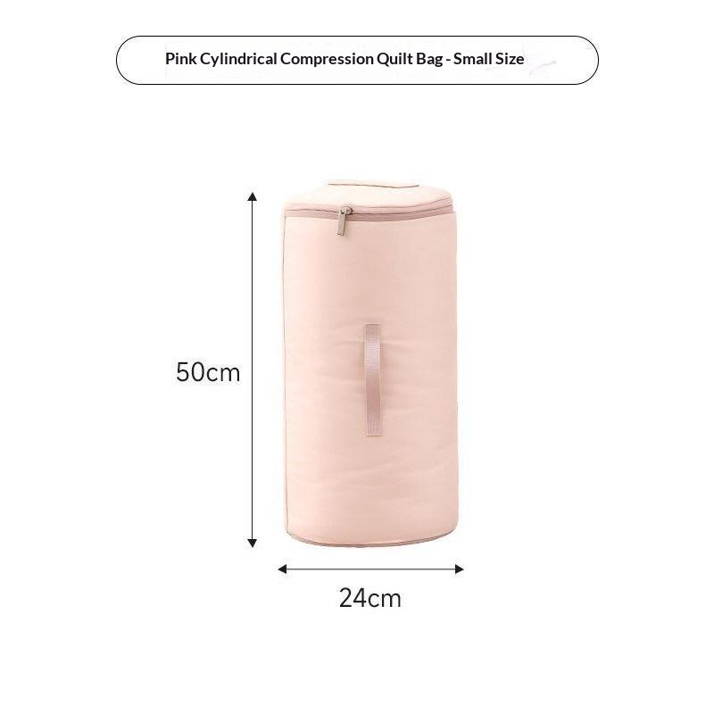Cylinder Quilt Compression Organizer Large Capacity Round Storage Bag for Down Jacket Blanket Home Wardrobe Sorting