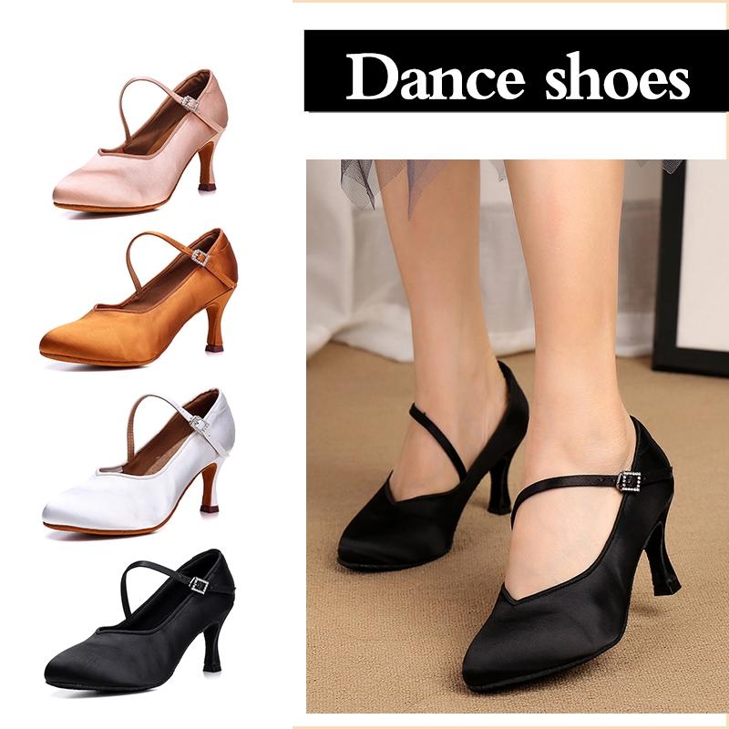 Tango Salsa Latin Dance Shoes for Girls Women Ballroom Dance Paty Social Dancing Shoes High Heel 7cm