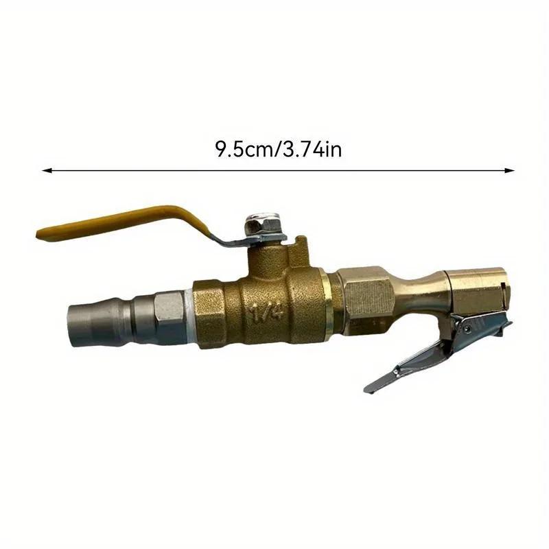 1pc Car Tire Inflator Nozzle Lock on Tire Inflator Chuck Quick Inflation Hose Nozzle with Valve Air Compressor Adapter for Car