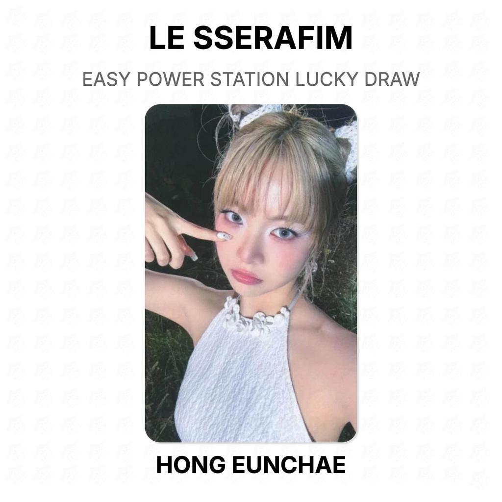LE SSERAFIM EASY POWER STATION LOTTERI Officiellt Fotokort