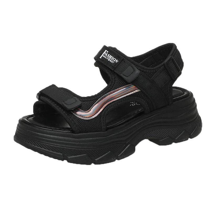 Fashion Casual Sandals Women 2025 Hot Sale Female Shoes Open Toe Women's Sandals Platform Outdoor Round Toe Flat with Ladies Shoes