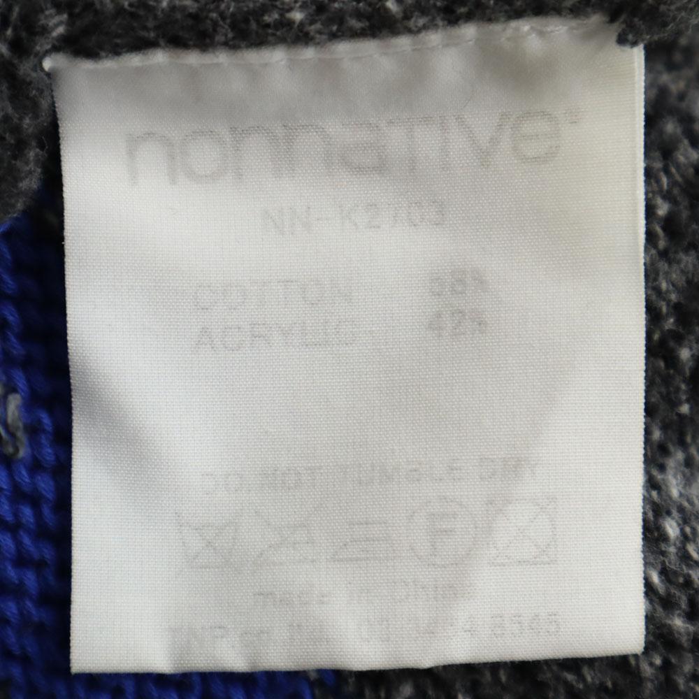 Nonnative Border Pattern Knit Jacket Gray Men's Used