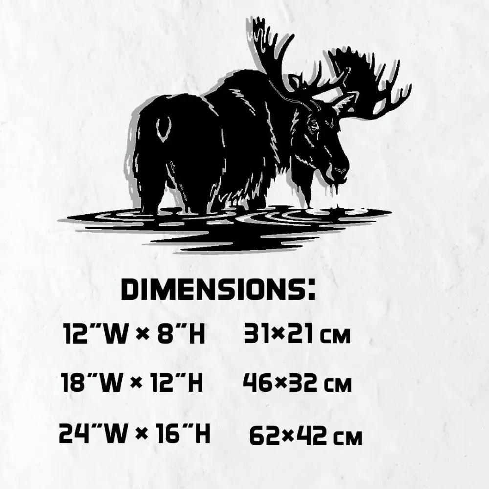 Wandkunst Metall Elch: Von der Natur inspirierte Raumdeko—Elegantes Elchdesign für Wohnzimmer und Heimdekoration, Perfekter Metallakzent