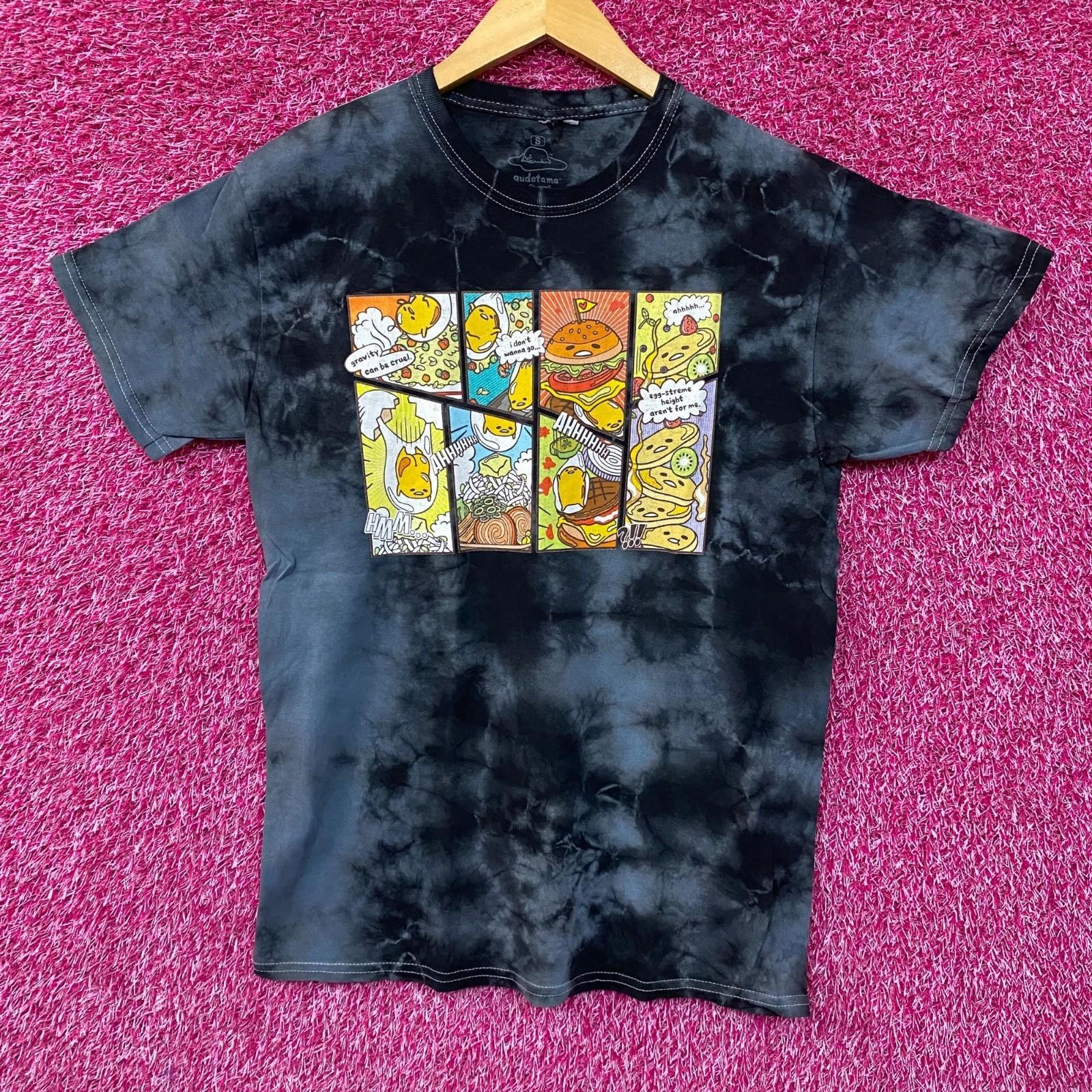 Sanrio Gudetama Food Wall Kawaii Tie Dye 100% Cotton T-shirt Mens Tees Top XL