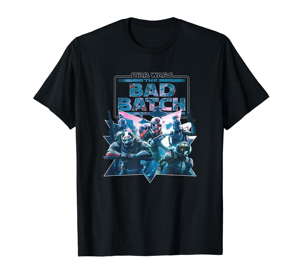 Star Wars: The Bad Batch Clone Force 99 Wanted Star Poster T-Shirt