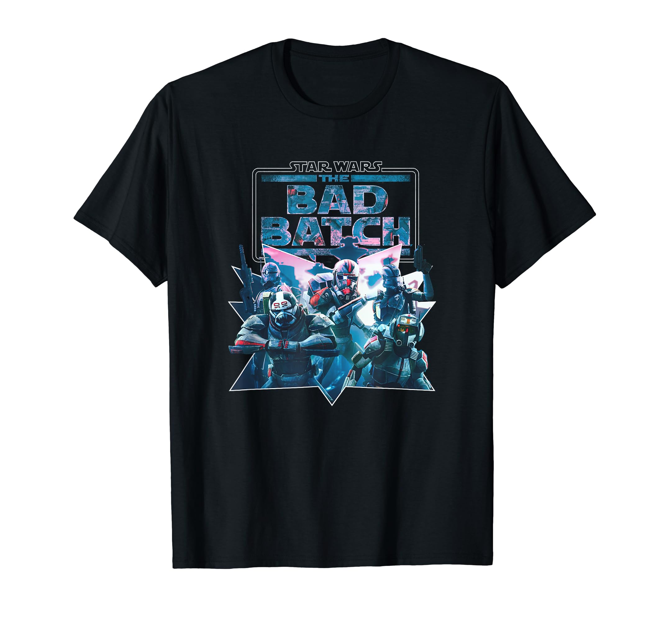 

Star Wars: The Bad Batch Clone Force 99 Wanted Star Poster T-Shirt