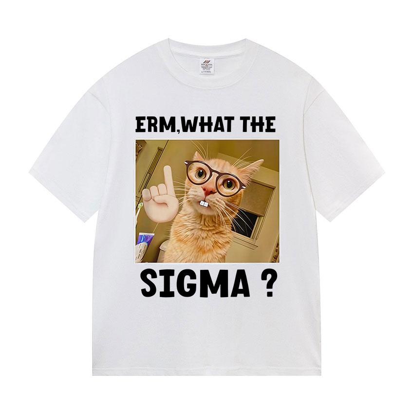 Erm What The Sigma Funny Cute Meme Graphic T Shirt Unisex Unisex Fashion Oversized T Shirts Humor Style Short Sleeve Tops Tshirt
