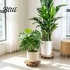 Stable Plant Dolly for Farm Round Wood Caddy with Wheels Heavy Duty Rolling Stand Stoneware Vat Mover Lawn Casters Movable Flower Pot Indoor Outdoor