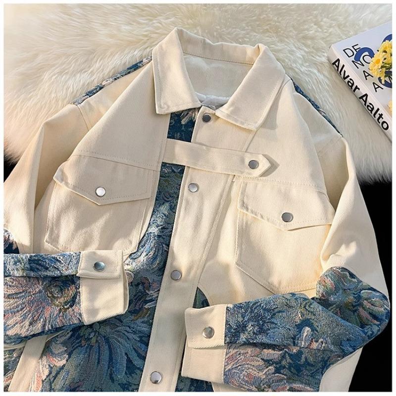 Spring and Autumn New Men's Embroidered Baseball Suit Jacket Coat