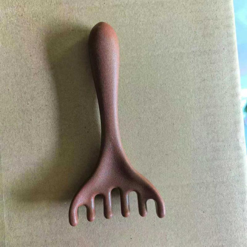 Dual-Use Deer Antler Comb: Six-Claw Scalp and Eye Massage Therapy Tool